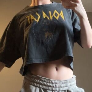 abercrombie and fitch doja cat oversized crop top